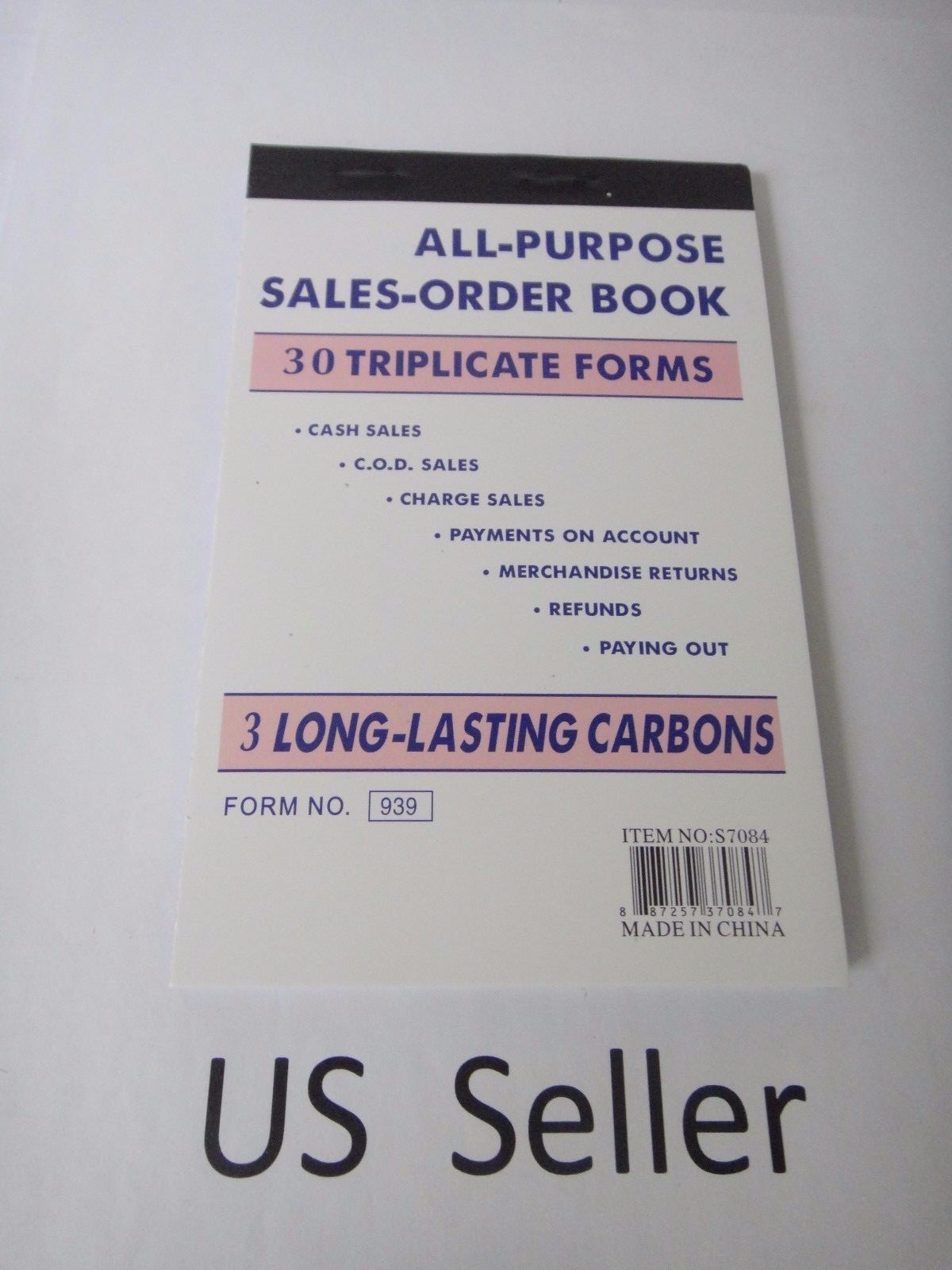 12X-3 Part Sales Order Books Receipt Triplicate forms 30 sets Invoice US Seller
