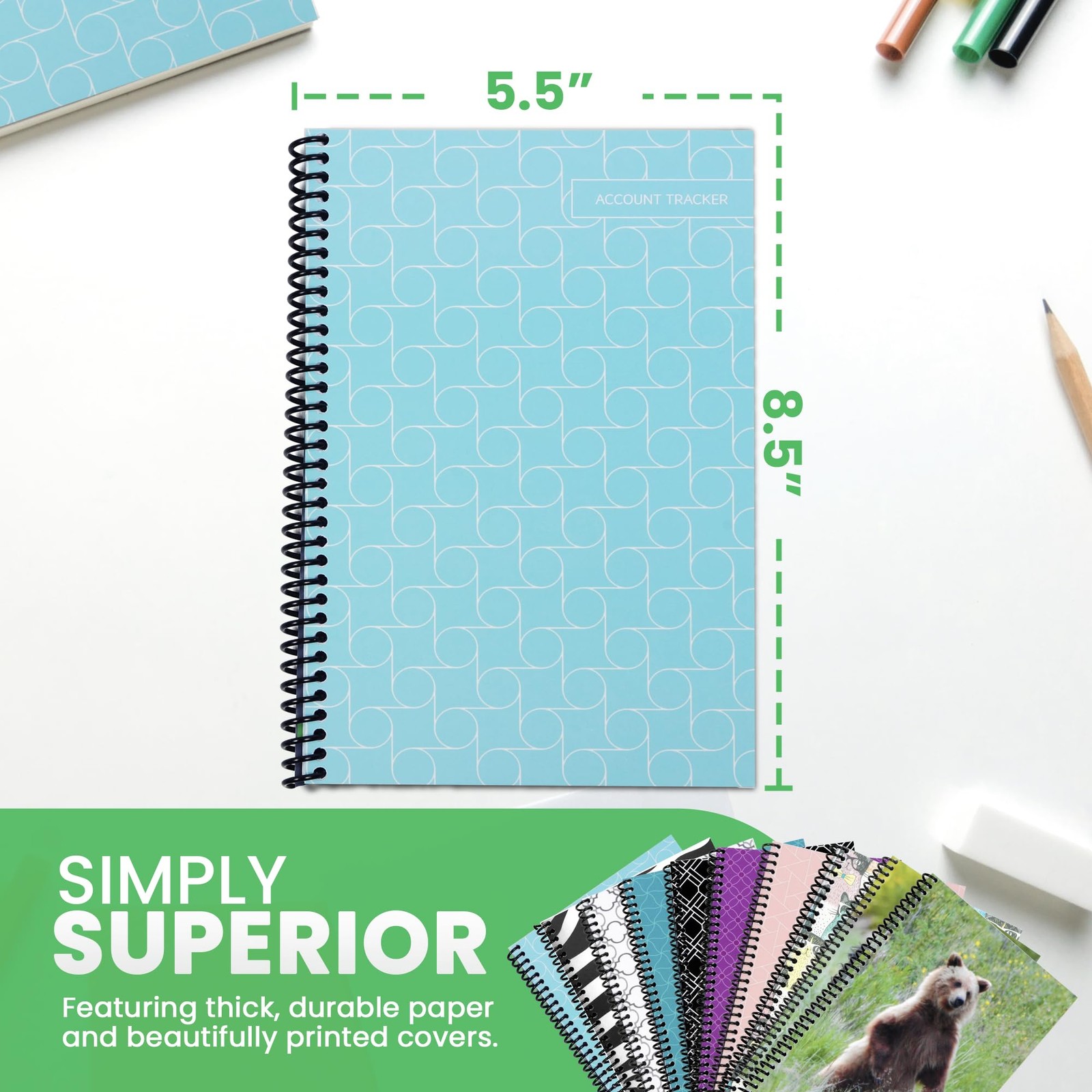 ‘s Premium Check Book Register & Debit Card Ledger Notebook Checking Account…