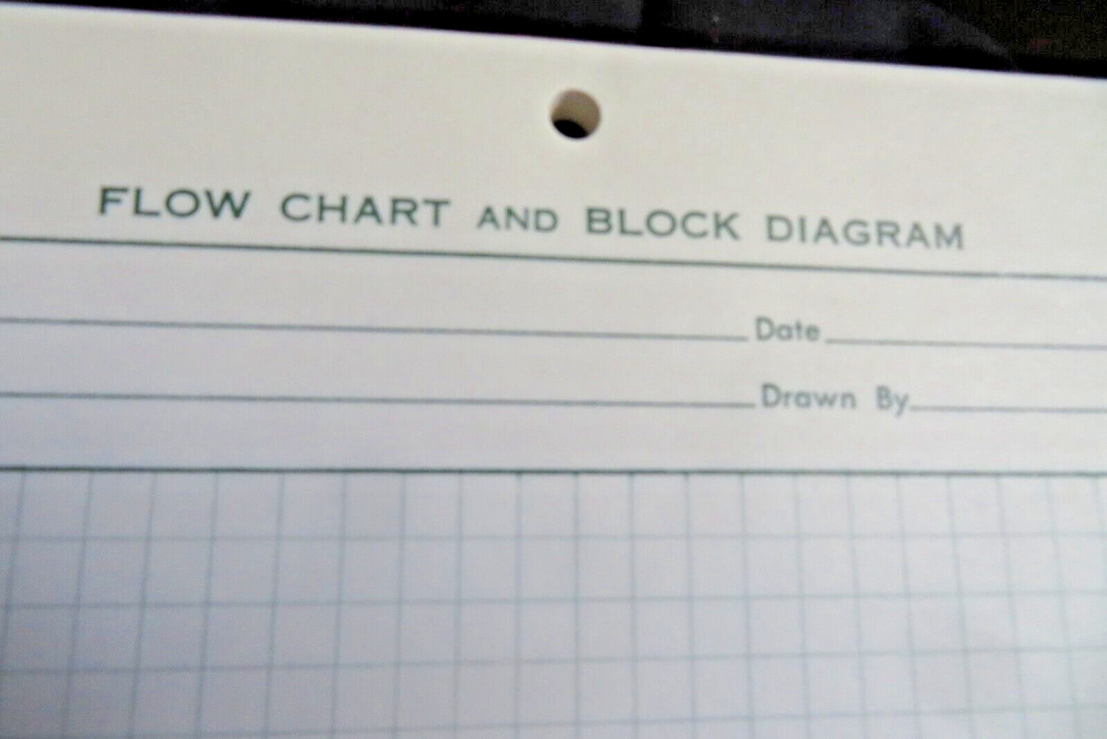 1963 VINTAGE Flow Chart & Block *VIDEO* Diagram Graph Paper Pad of 75 #4-112 PC