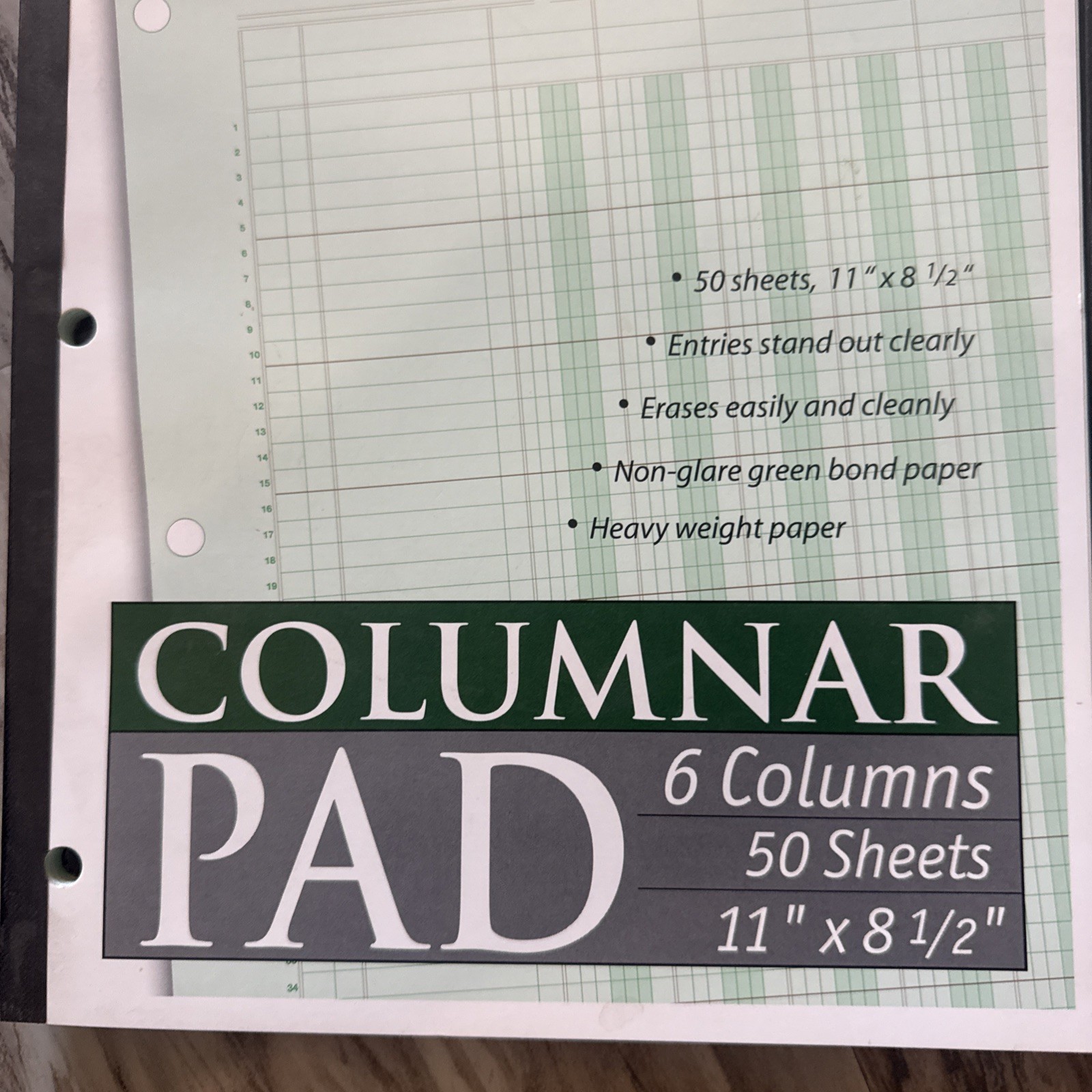 200 Sheets Columnar Analysis Pad 4 & 6 Column Accounting Paper 8.5X11 Ledger