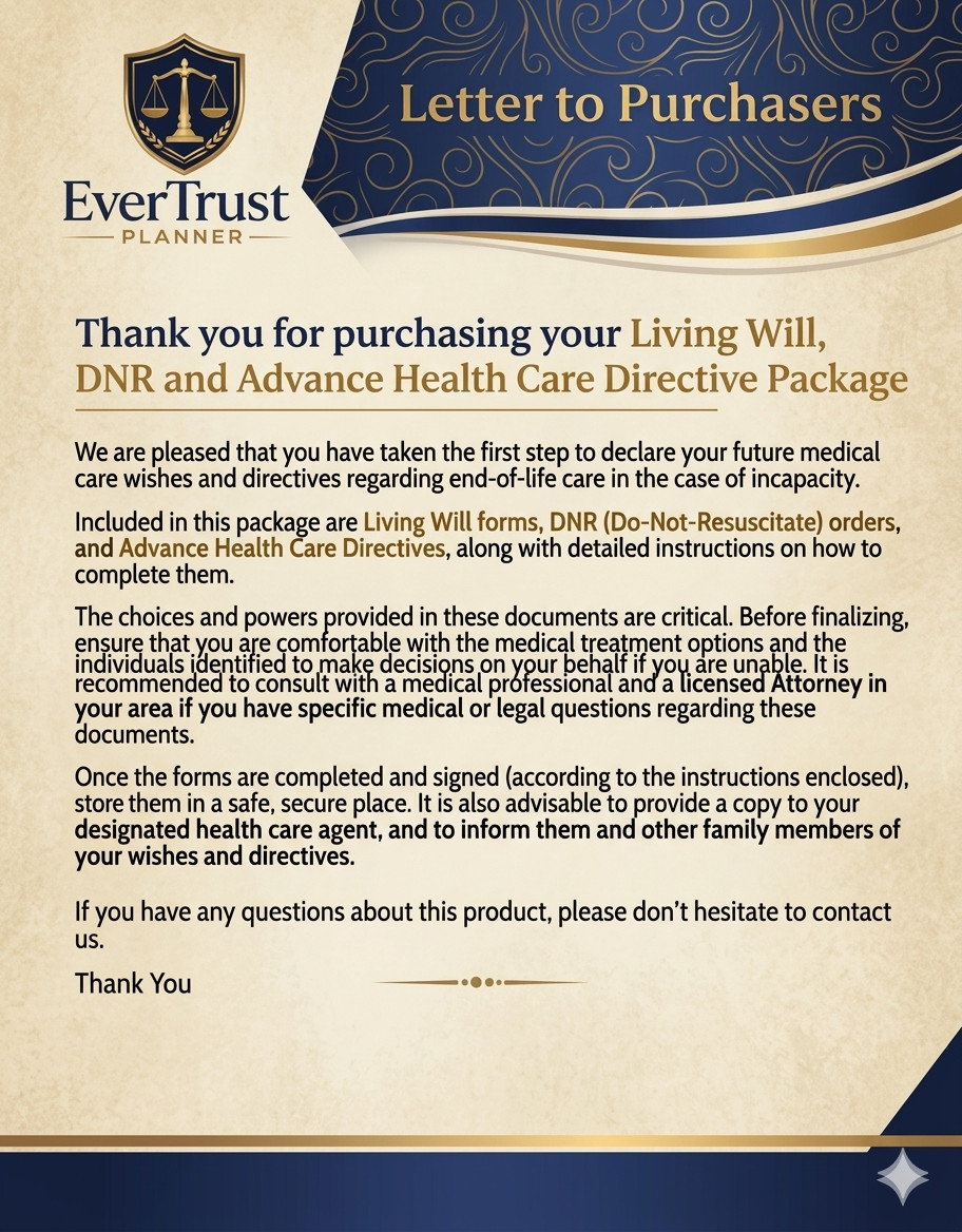 2026 Living Will Kit & Medical Power of Attorney Forms