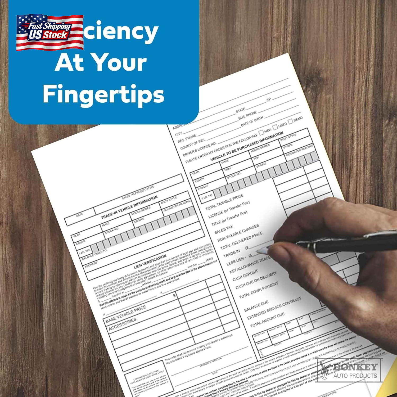 Vehicle Purchase Agreement Forms (2-Part) (100 per Pack)