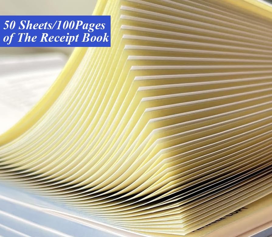 (5-Pack) Thank You Receipt Book – 5.5″ x 8.5″ Cardboard 2-Part Carbonless…