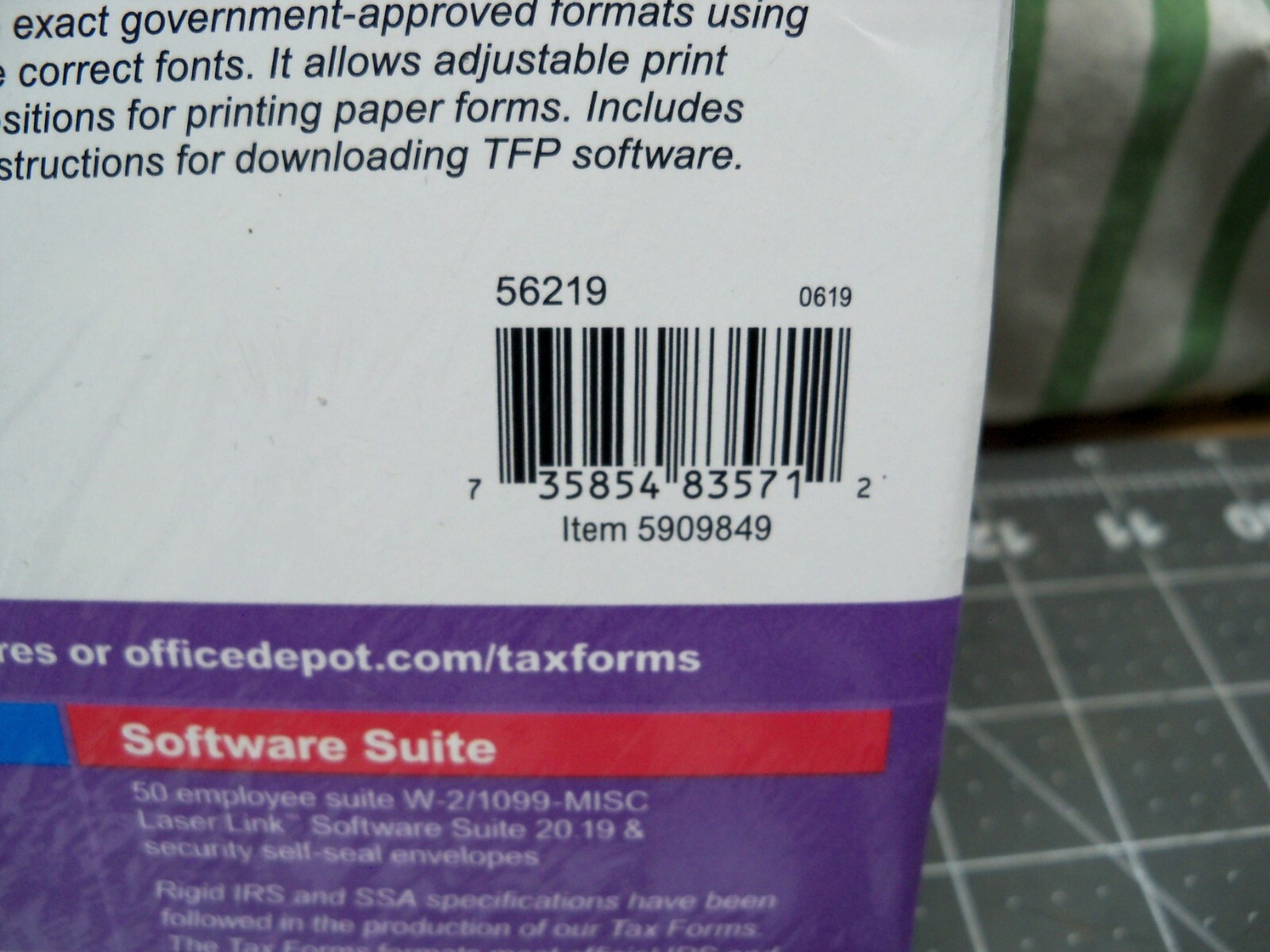 Office Depot W-2 Software Suite 2019 2-Up 6-Part 50 Pk Laser Tax Forms Staple W2