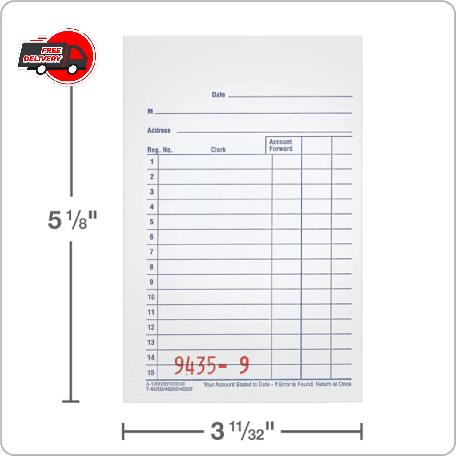 **Adams General Purpose Sales Book, Carbonless, (Pack Of 10) (DC3510)** The book