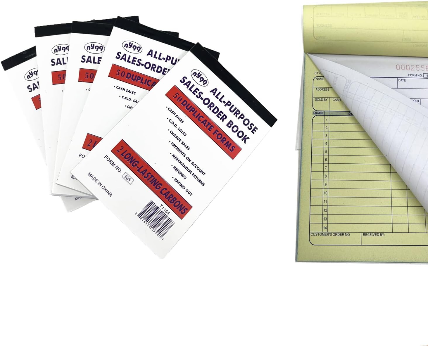 10 Pack Sales Order Book Receipt Carbonless Invoice Copy All Purpose 50 Sets
