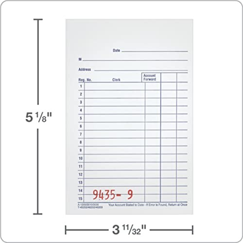 Adams General Purpose Sales Book, 2-Part, Carbonless, White/Canary, 3-11/32″ x