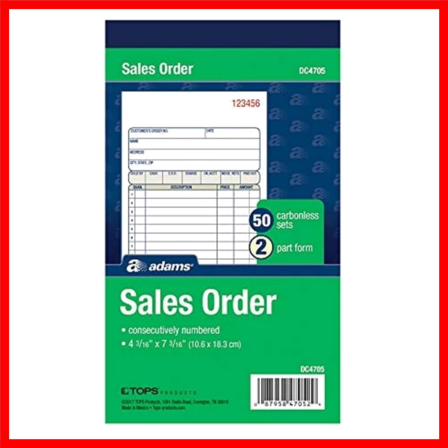 Professional 2-Part Carbonless Sales Order Books – 3-Pack