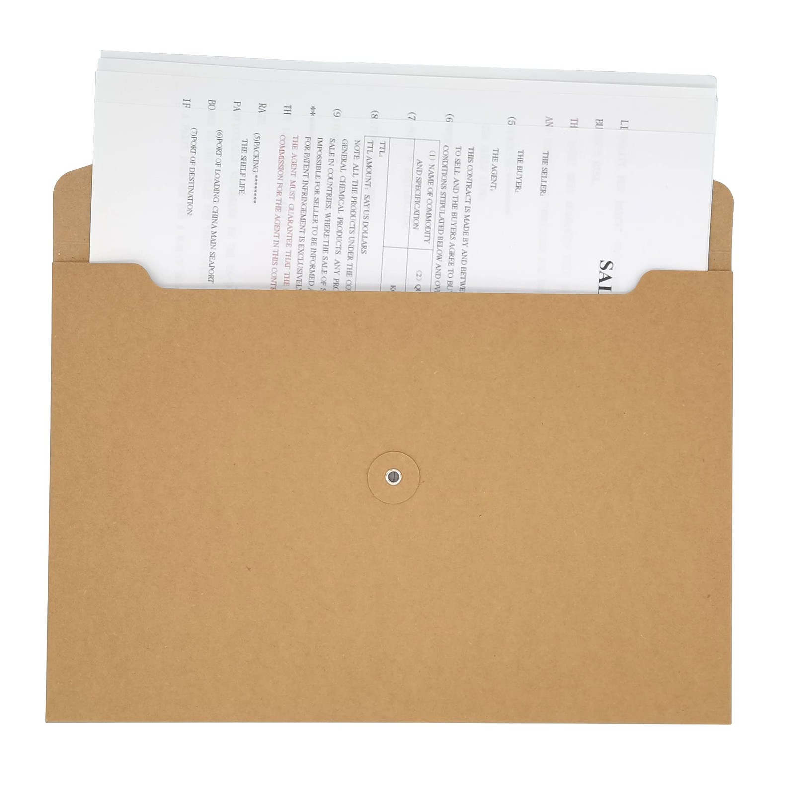 Funny live 10 Pcs A4 Kraft String Envelope File Folders Horizontal Version