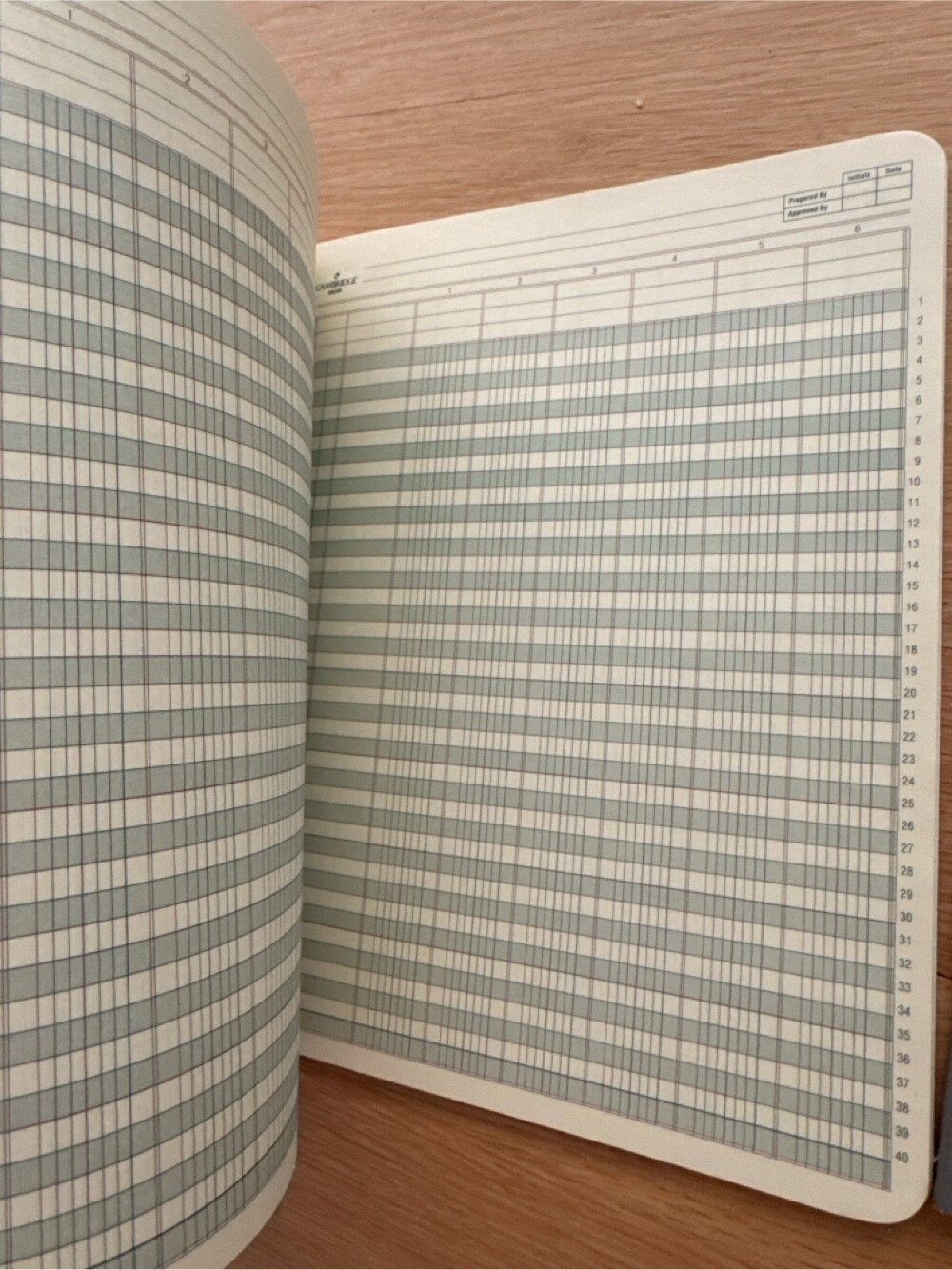 3 vintage Analysis Pad Sheets notebook form 12 column and 6 column partial used