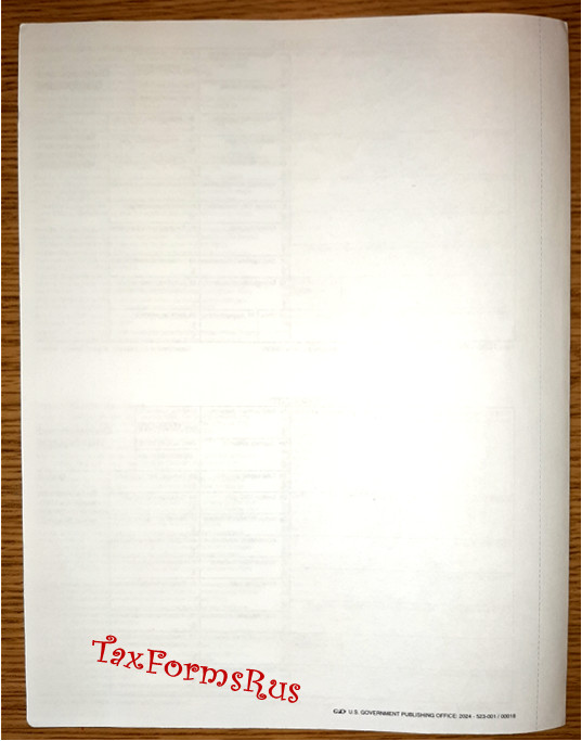 2025 IRS Tax Form 1099-DIV single sheet set for 2 recipients NON-carbonless 4-pt