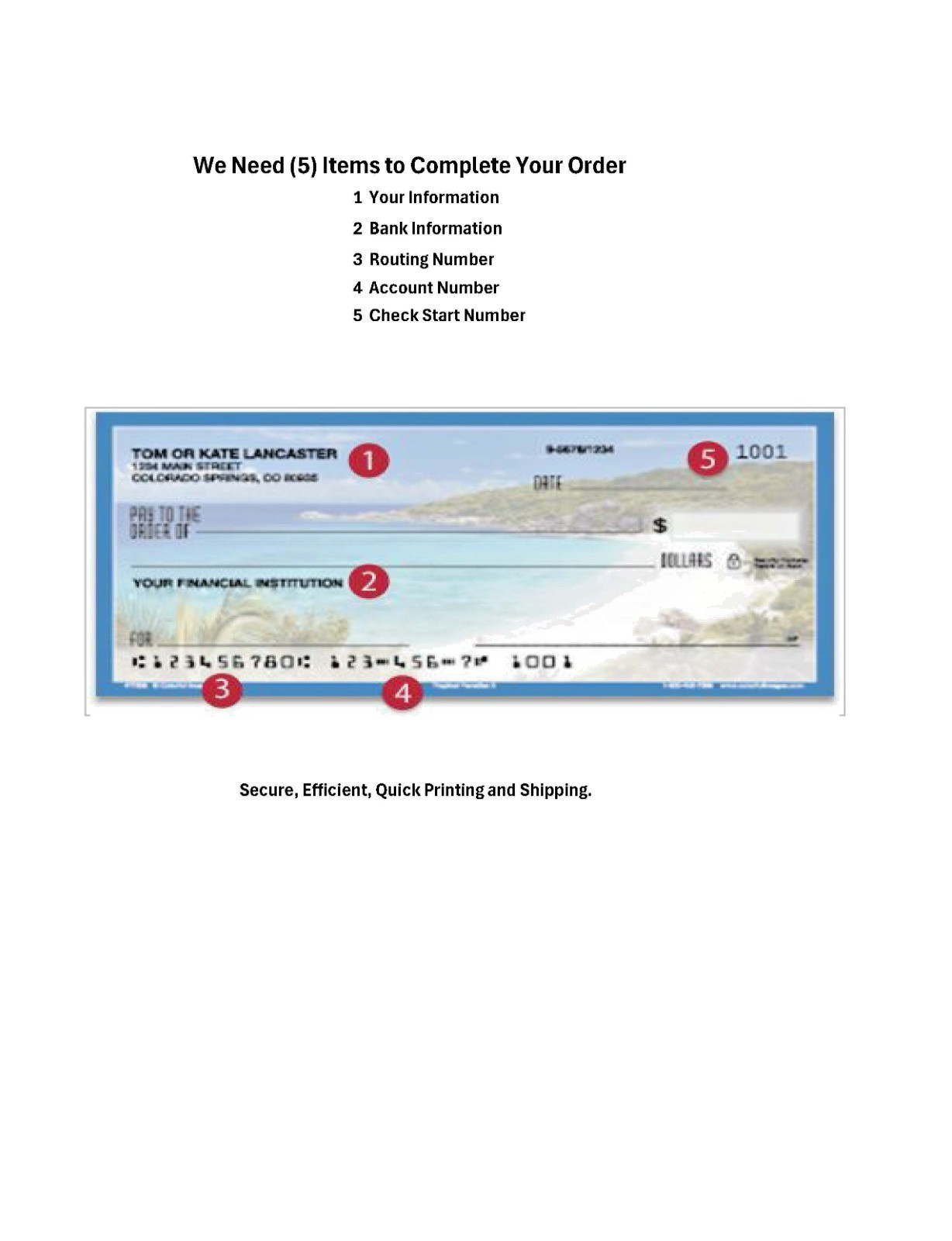 Personal Checks + Deposit Tickets + Check Register / 1 Part