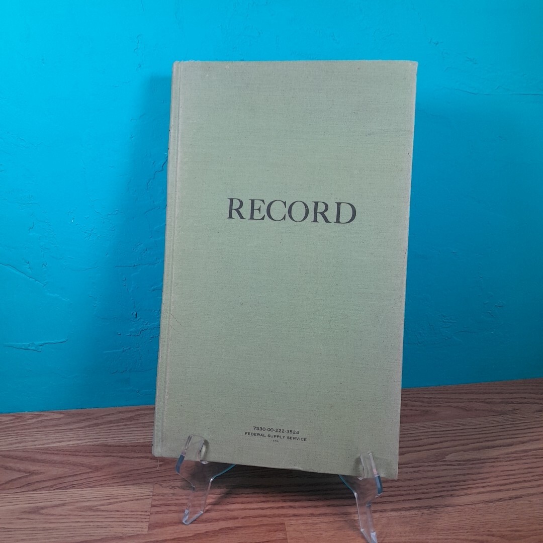 Vintage Reorder Hardcover Book Federal Supply Service Alphabetized Leger Blank