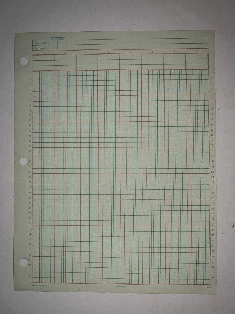 3 Scribbletex Column Analysis Pads, 8 Column Ledger, 8.5″ X 11″, (50 Sht /pad)