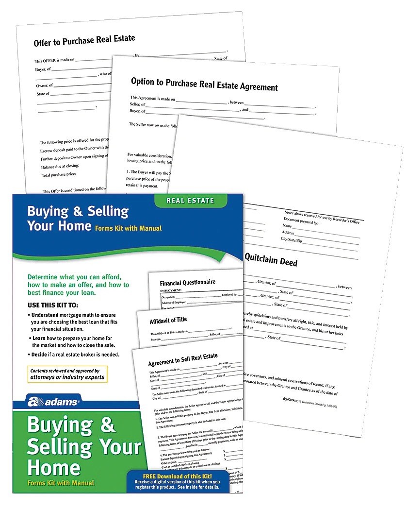 Adams Buying & Selling Your Home Kit, Forms Kit with Manual, K311