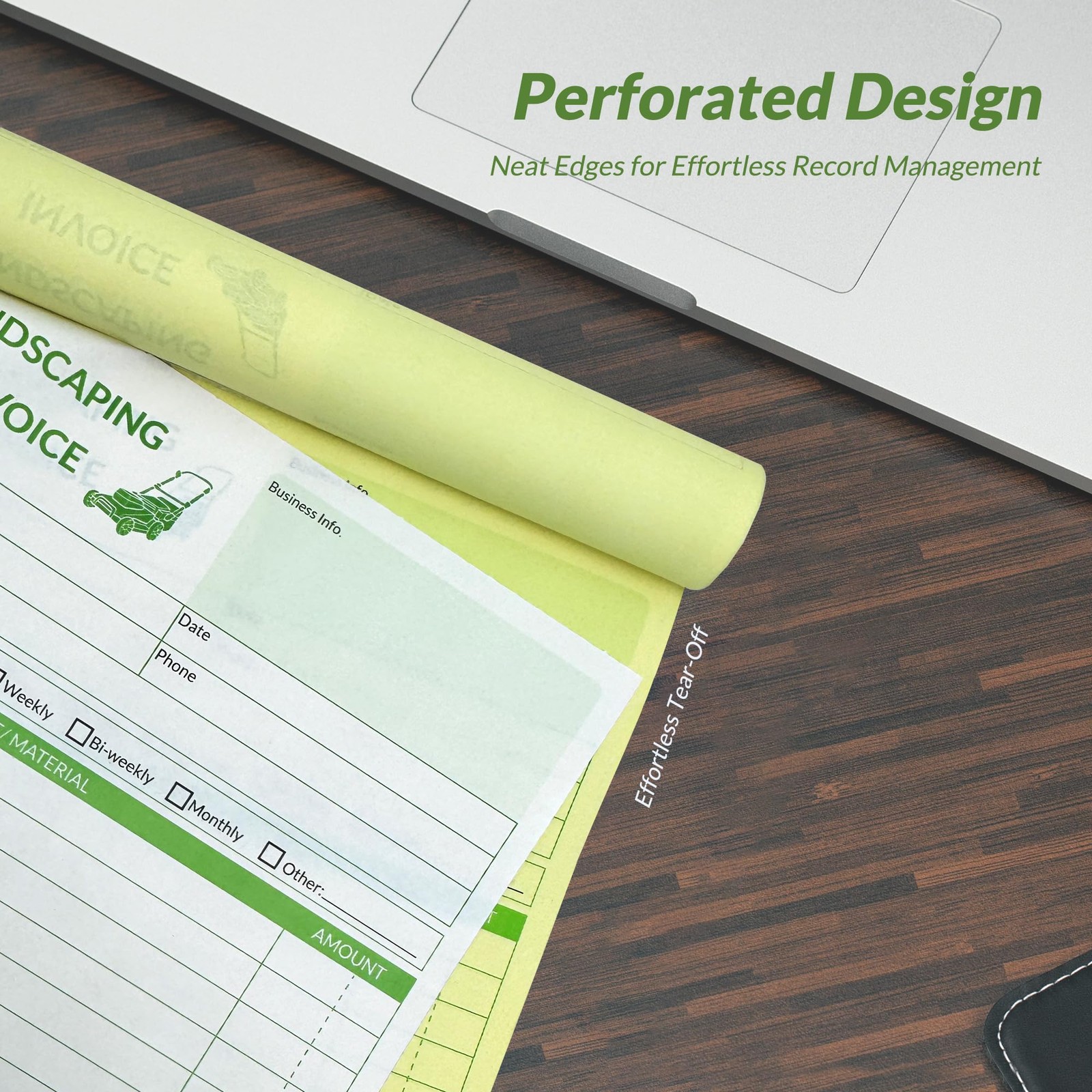 Harfesto Professional Garden Invoice Receipt Book, Landscaping Invoice Book f…