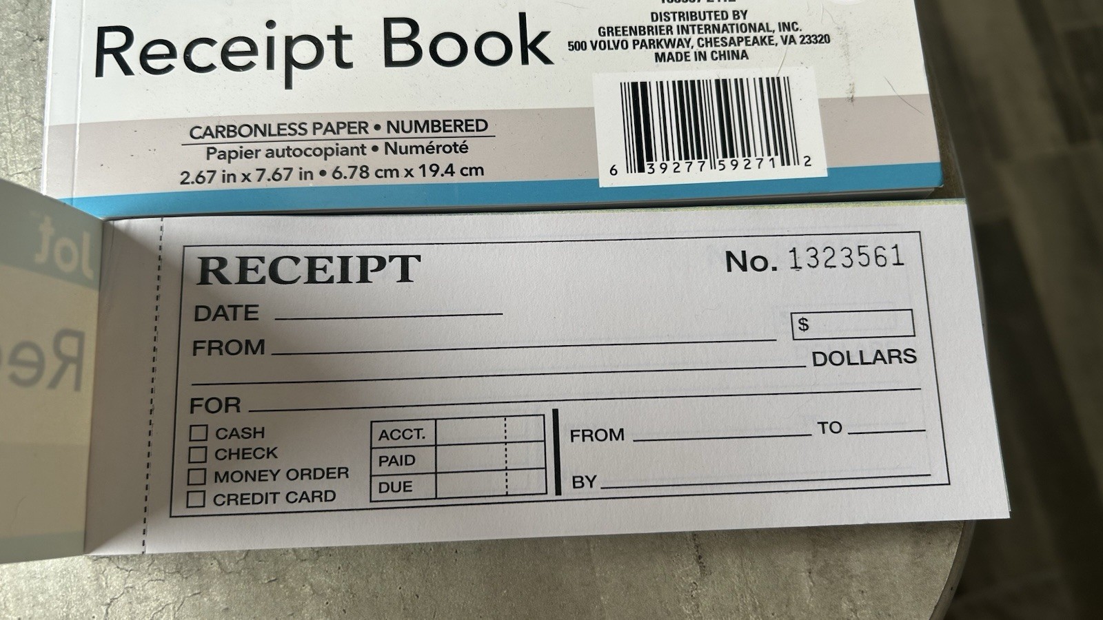 2 Receipt Books, New, See Photos