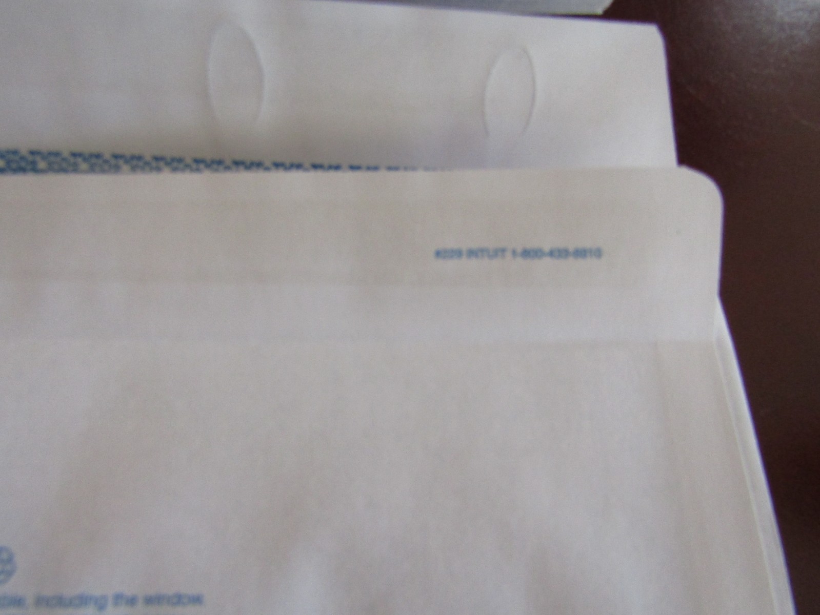 Intuit Quickbooks Envelopes #8 Genuine Intuit w Self Adhesive Security 1 Count