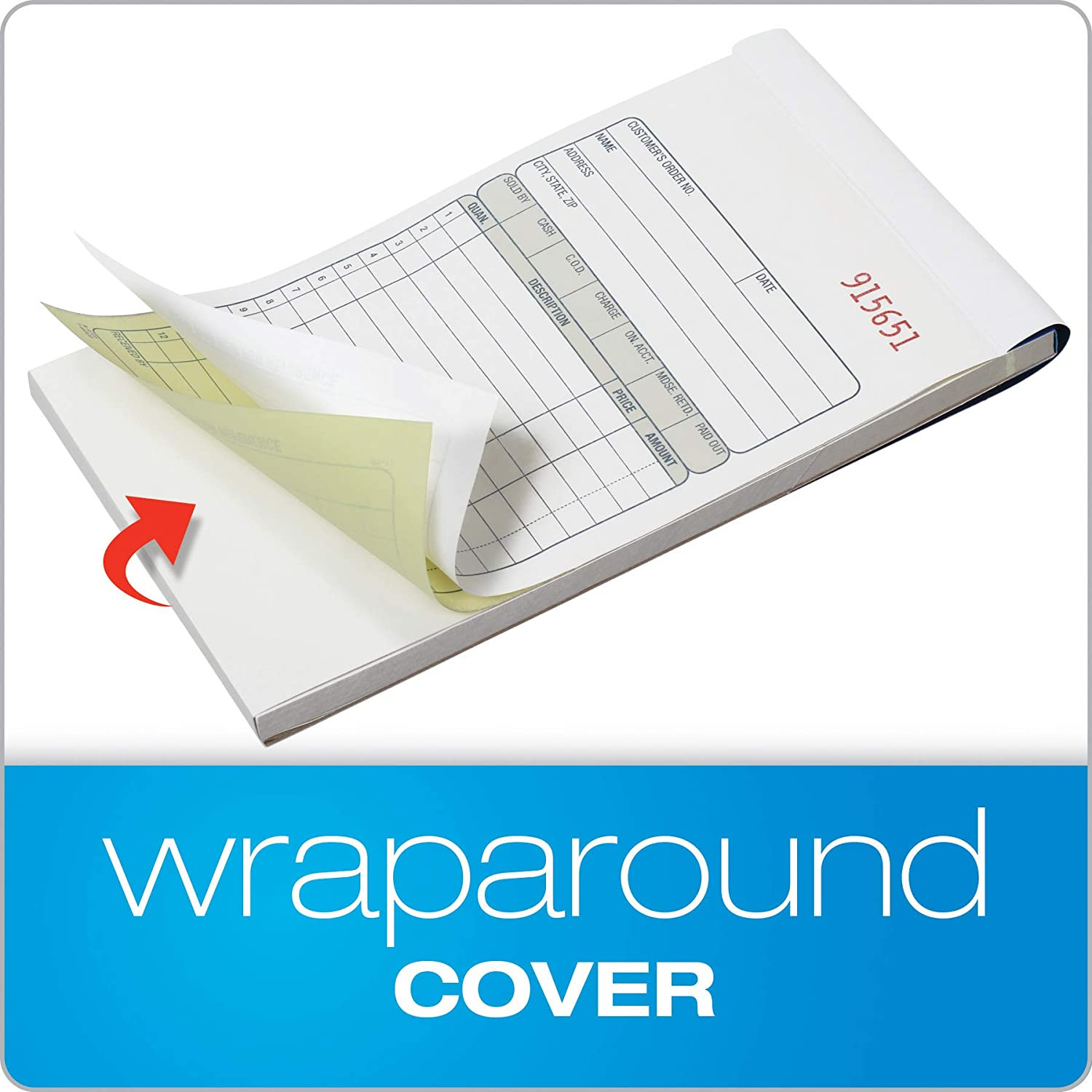 Sales Order Book, 2-Part, Carbonless, White/Canary, 4-3/16 X 7-3/16 Inches, 50 S