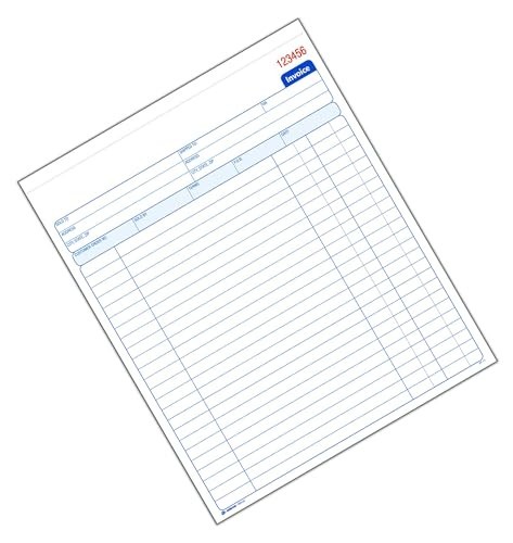 Invoice Book 2 Part Carbonless 8 3/8 x 10 11/16 Inches 50 Sets White Canary For