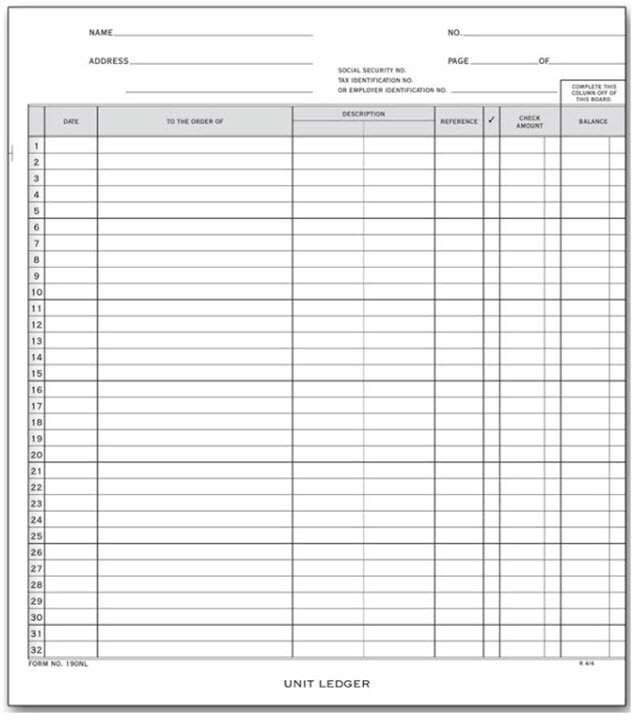 190NL General Disbursement Ledger 9 1/2 x 10 3/4″ QTY 25