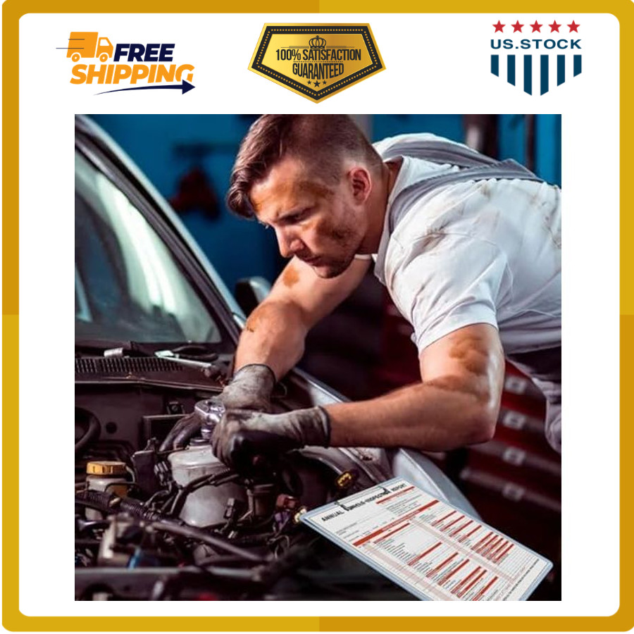 Annual Vehicle Inspection Report Form and Label 25 Pack 3 Layer Inspection Forms
