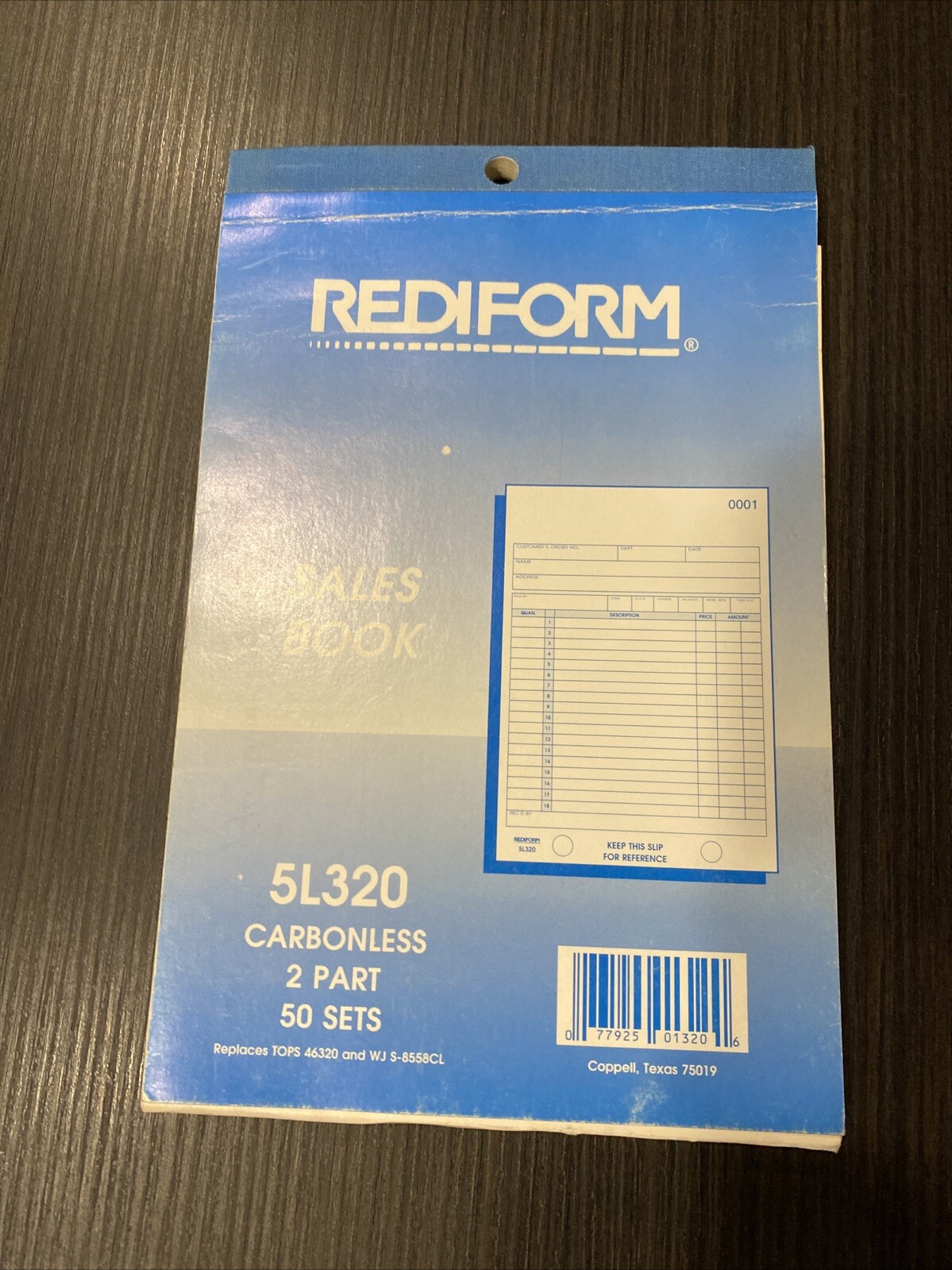 Rediform Sales Book 5 1/2 x 7 7/8 Carbonless Duplicate 50 Sets/Book 5L320