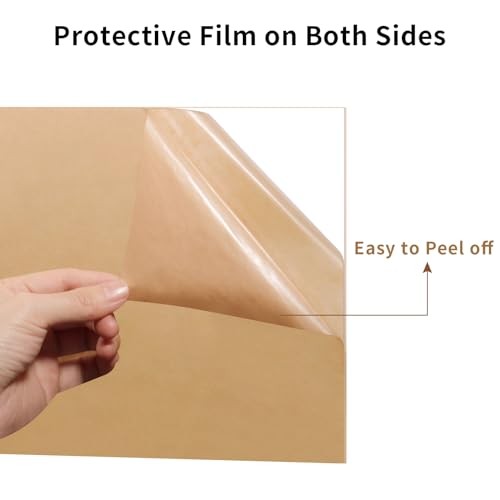 2 Pack Clear Acrylic Sheets 8×10 Inch 1/8 Thick Plexiglass Panels DIY Craft Sign