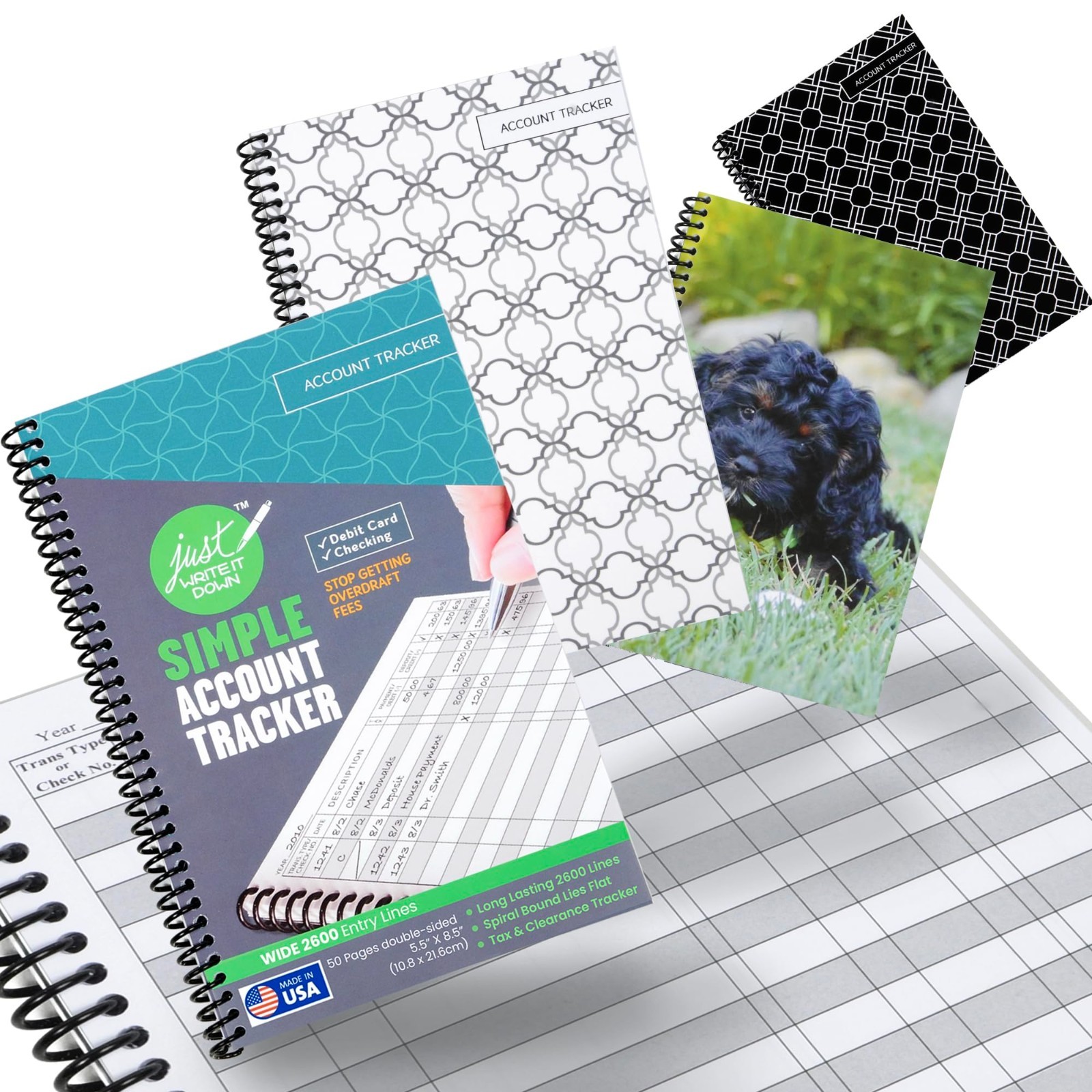 Premium Check Book Register & Debit Card Ledger Notebook – Expense Tracker, Cash