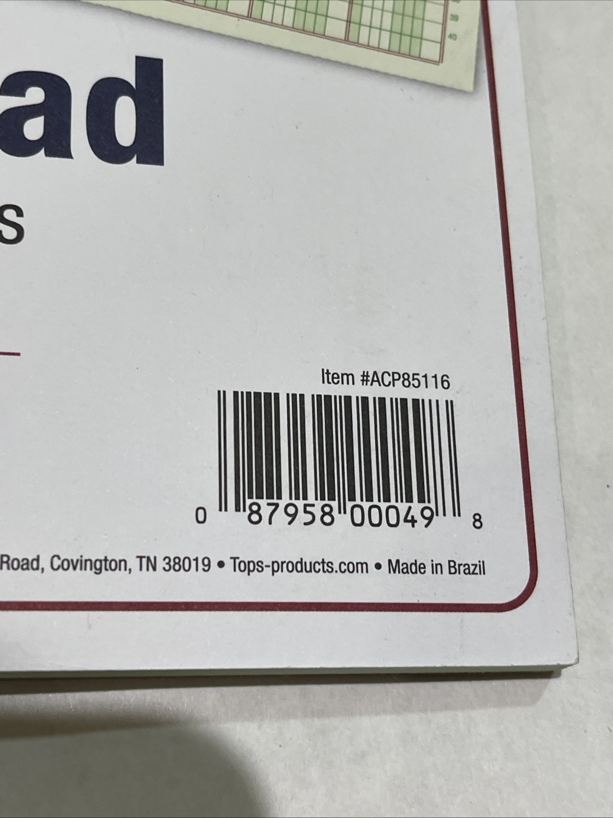 Qty 2 New Tops Adams 6-Column Columnar Pad 8 1/2 x 11″ 50 sheets ea ACP85116 LOT