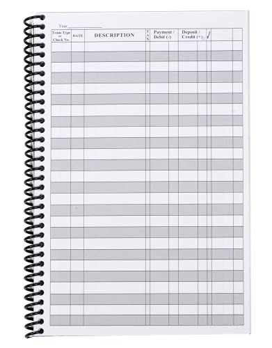 Premium Check Book Register & Debit Card Ledger Notebook – Expense Tracker, 2 Pc