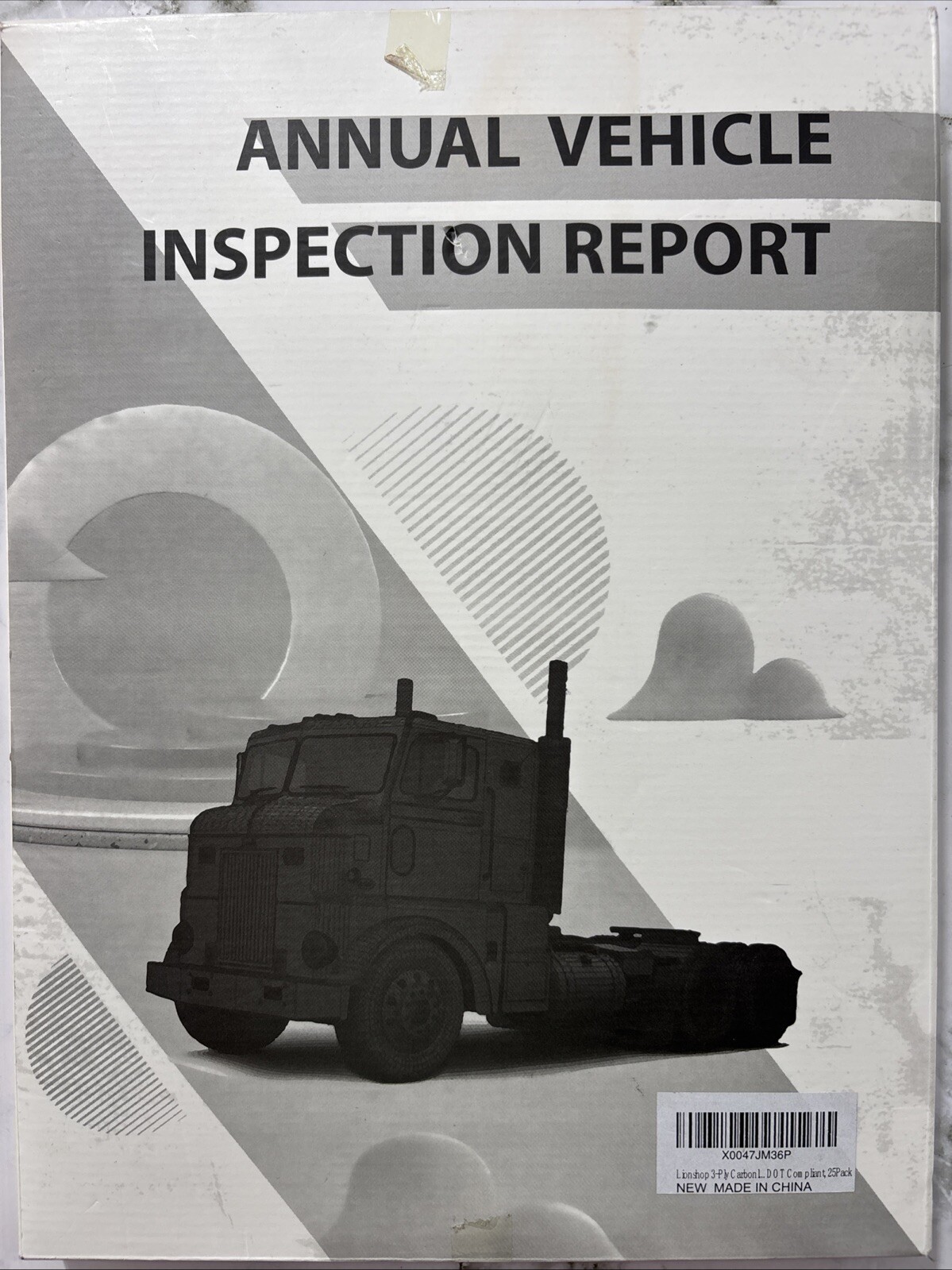 Annual Vehicle Inspection Report Form 25-pk 3-Ply Carbonless, 8.5″ x 11.75″ +…