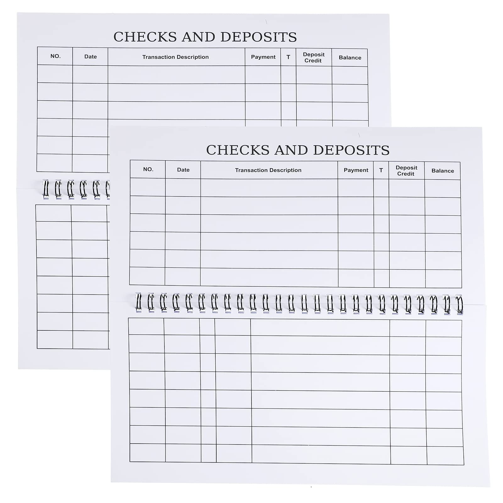 2 Set Totally 50 Sheets Check Registers for Personal Checkbook Large Print Lo…