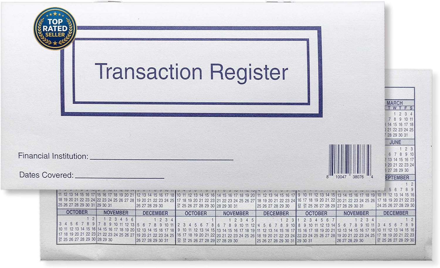 Checkbook Registers for Personal Checkbook, Transactions Ledgers, Pack of 10,…