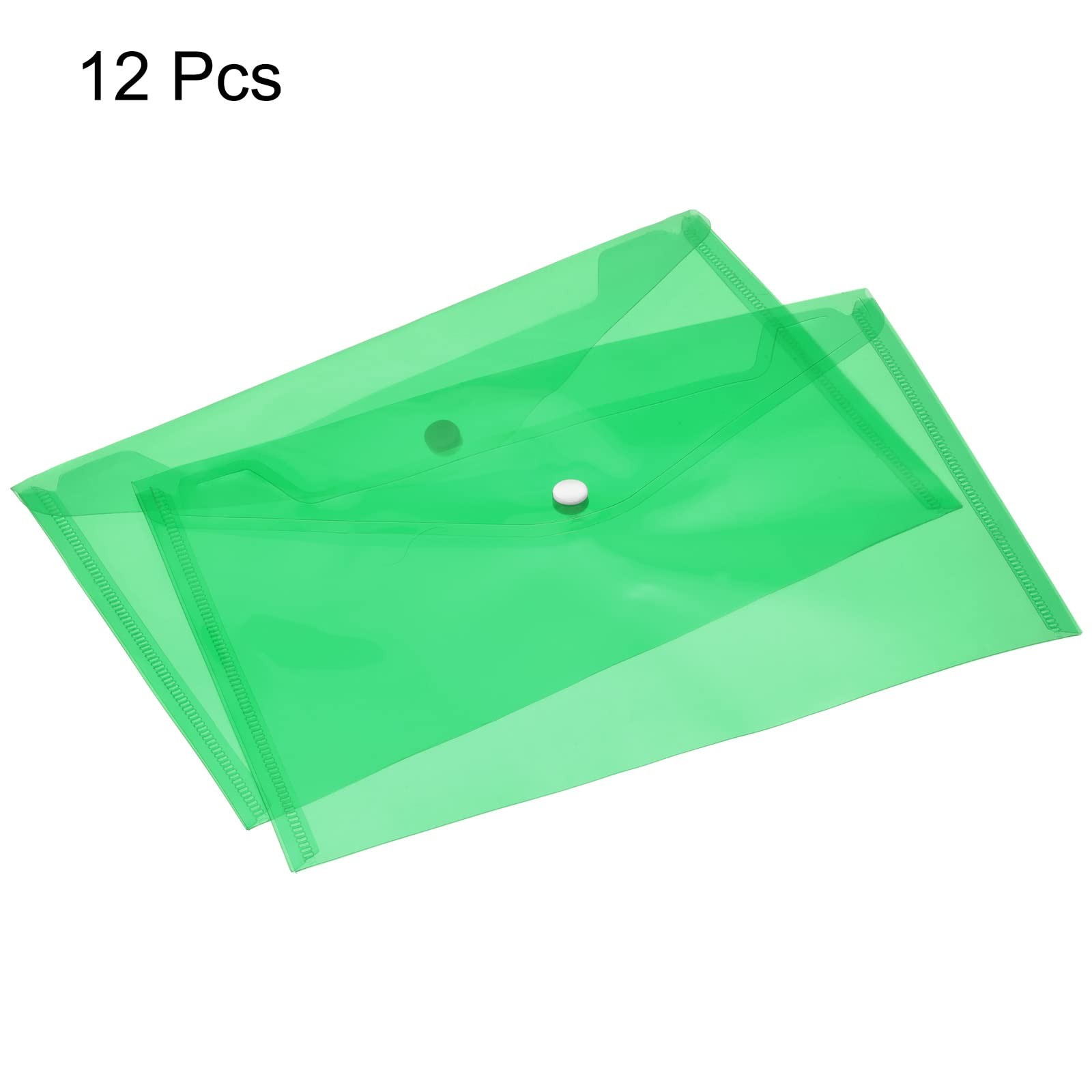MECCANIXITY File Folders, A5 Size Plastic Envelopes Document Organizer Green