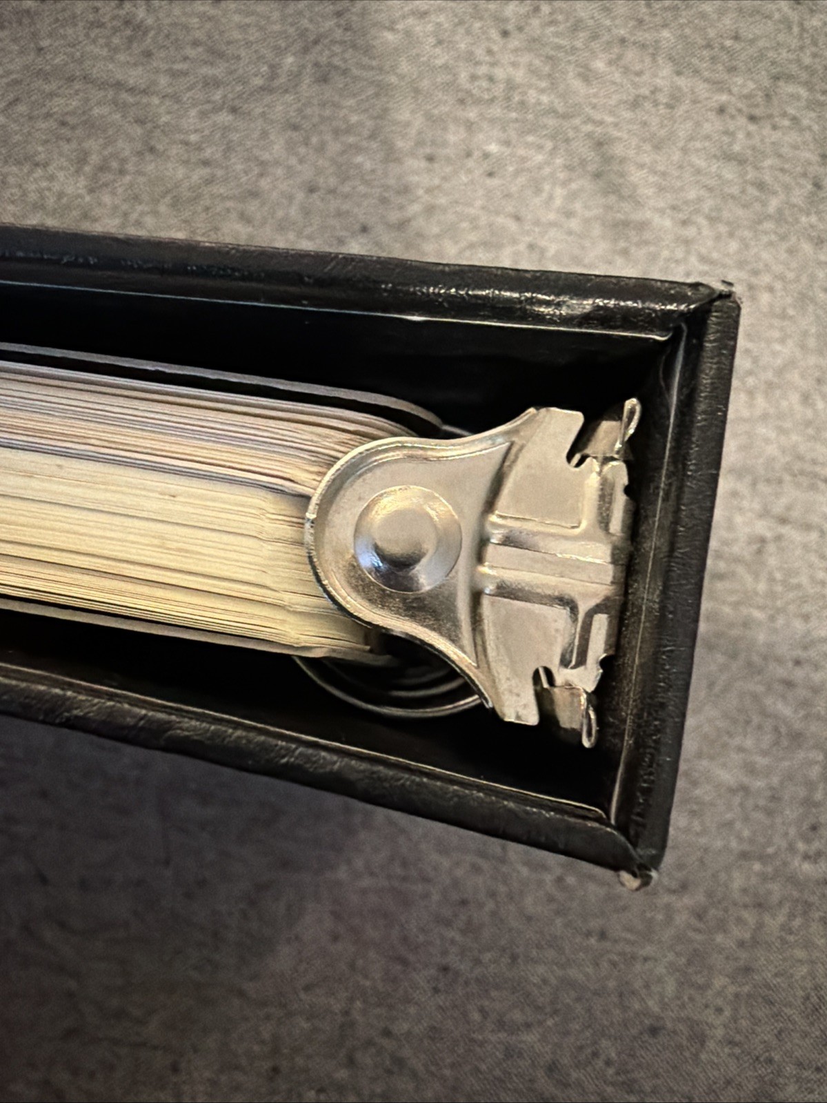 Vintage Black Ledger Binder with Blank Ledger Pages and A-Z Tabs