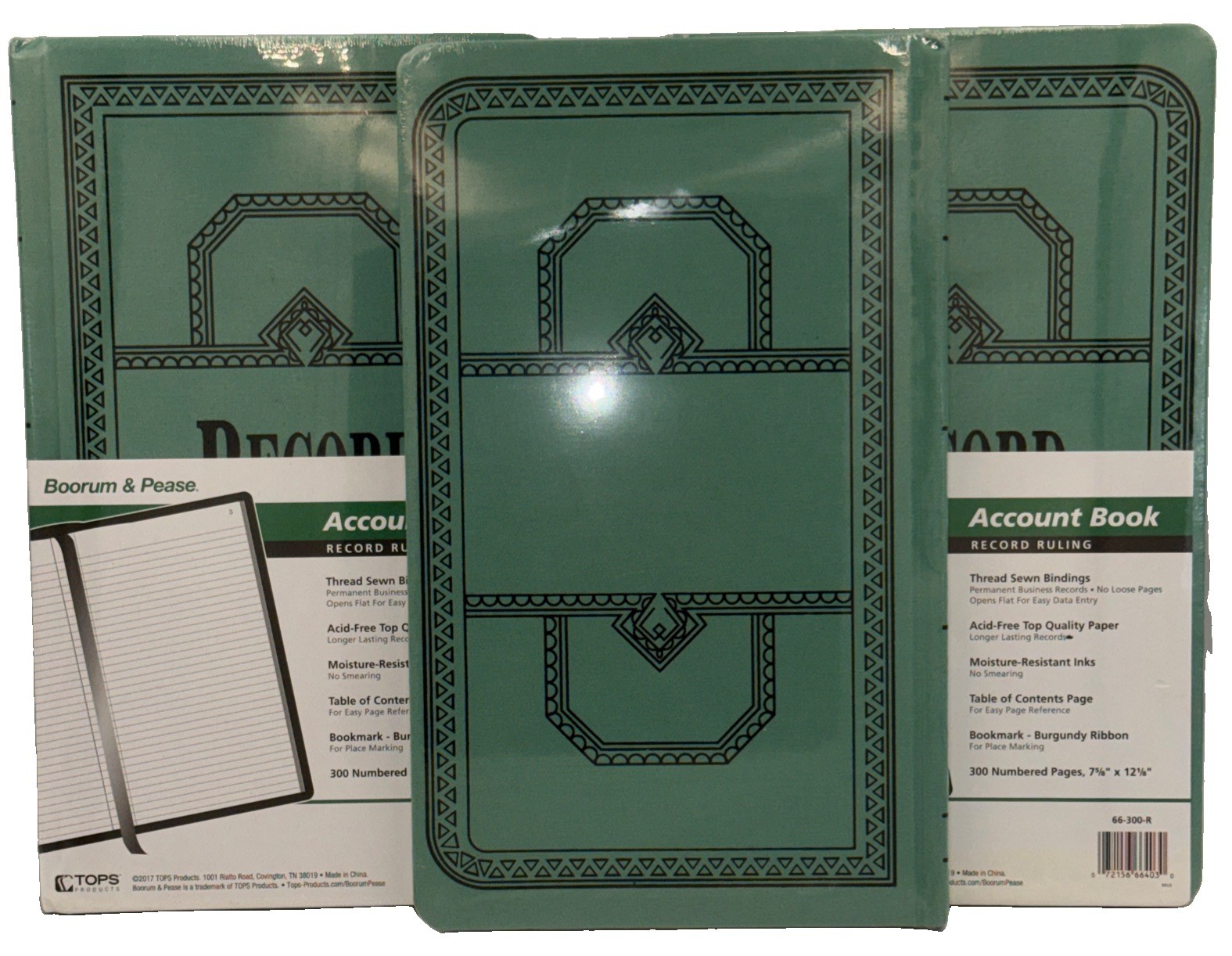 Boorum & Pease 66-300-R Account Books Record Ledger 300 Pages (Lot of 3) NEW