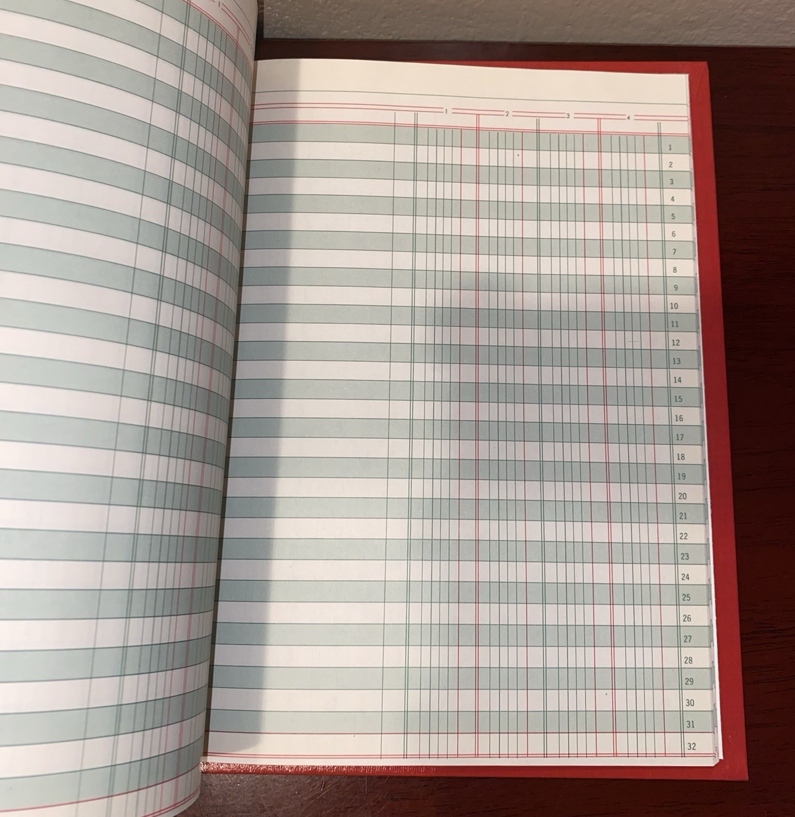 Rite Across 4 Column Columnar Books 80 pgs. Unused Hardcover
