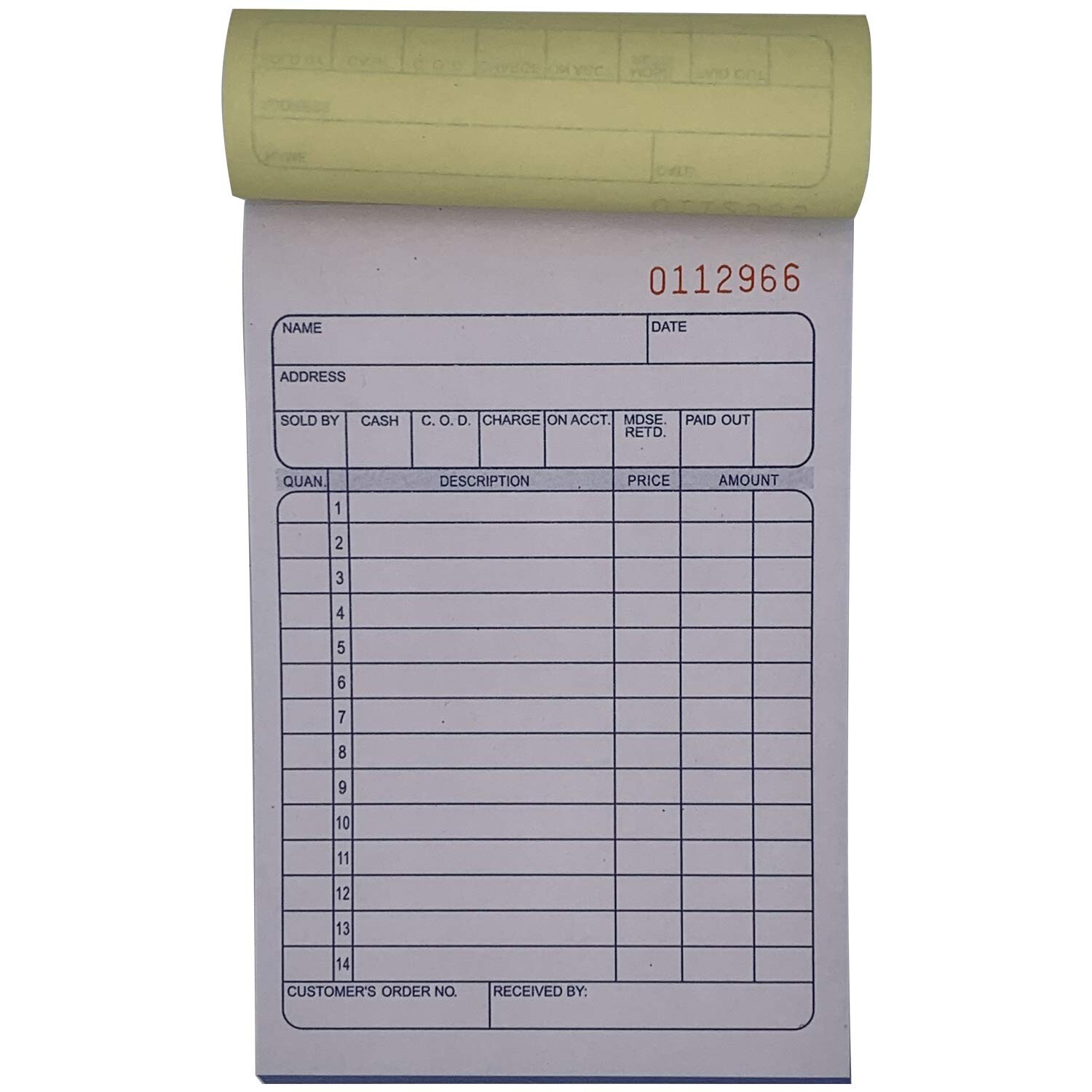 Lot of 10 Sales Order Book 33 Triplicate Forms Carbonless 3 Copy’s