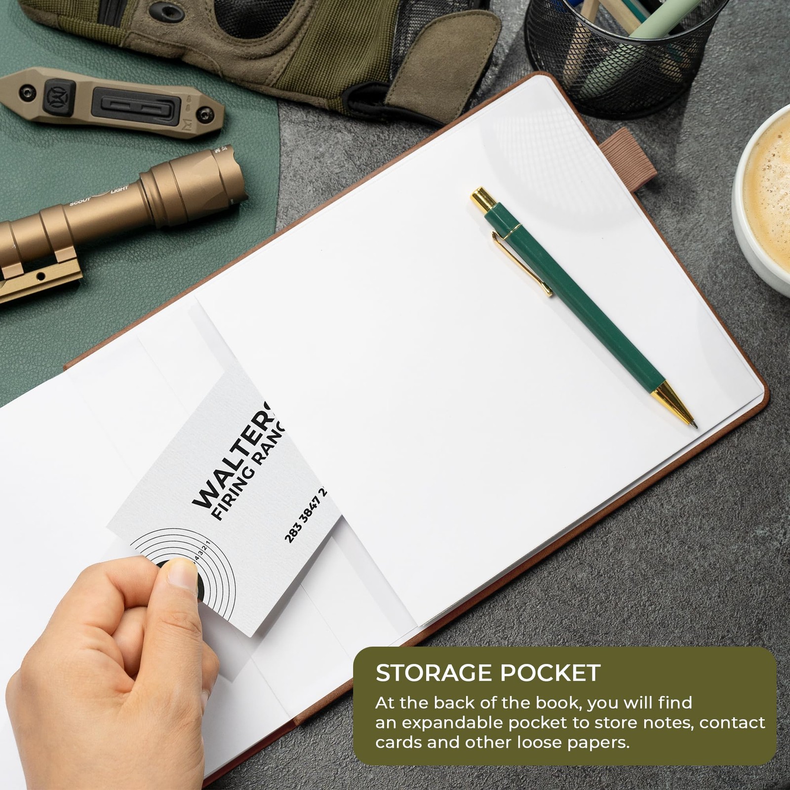 Clever Fox Firearms Record Book – Hardcover Smaller Than A4 (10″ x 7″), Brown