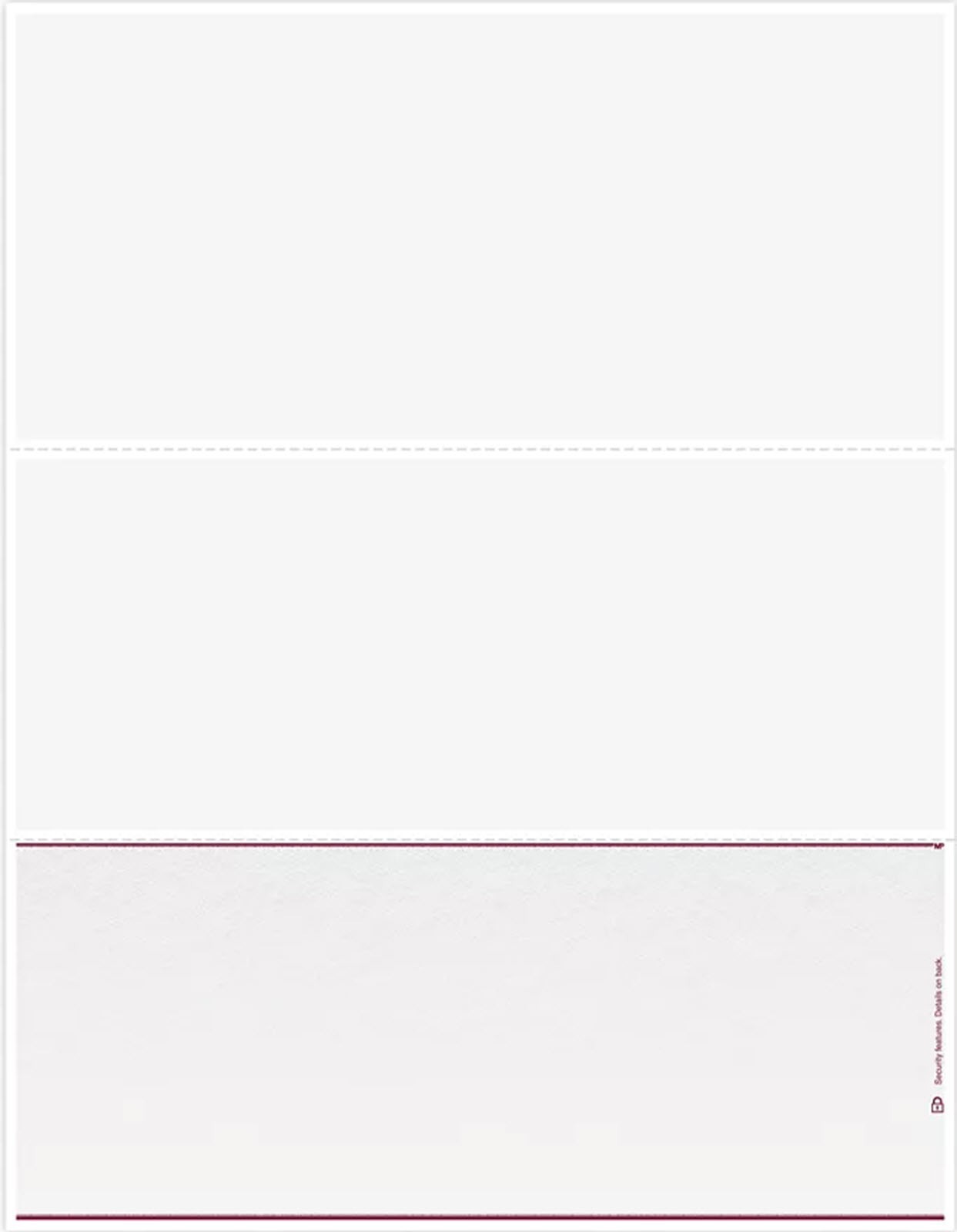 DLB833 Blank Laser Check Bottom Format – 500 checks