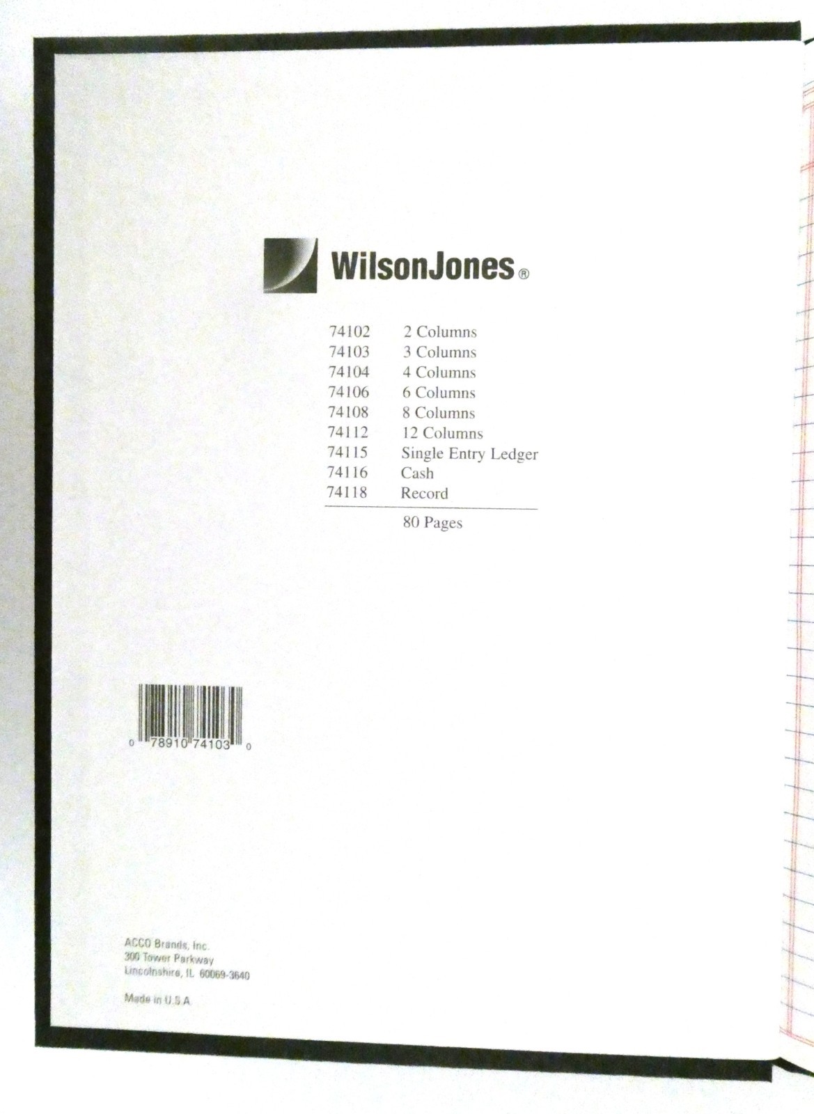 Wilson Jones 3 Column Accounting Ledger Books Hard Cover #74103 Blk X2