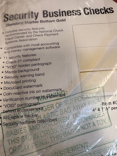 Docugard 04521 Security Business Checks Marble Top 8-1/2″ x 11″ Green 500 Shts