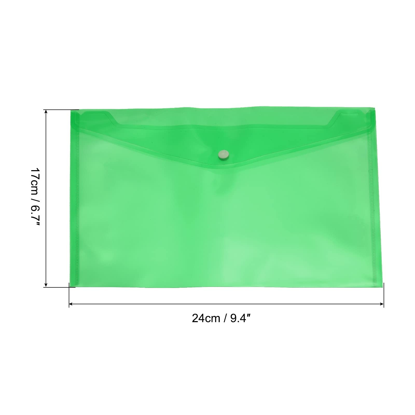 MECCANIXITY File Folders, A5 Size Plastic Envelopes Document Organizer Green