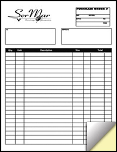 100 INVOICES, RECEIPT, 2 part, Blk Ink, CUSTOM PRINTED, letter size 8.5 X 11