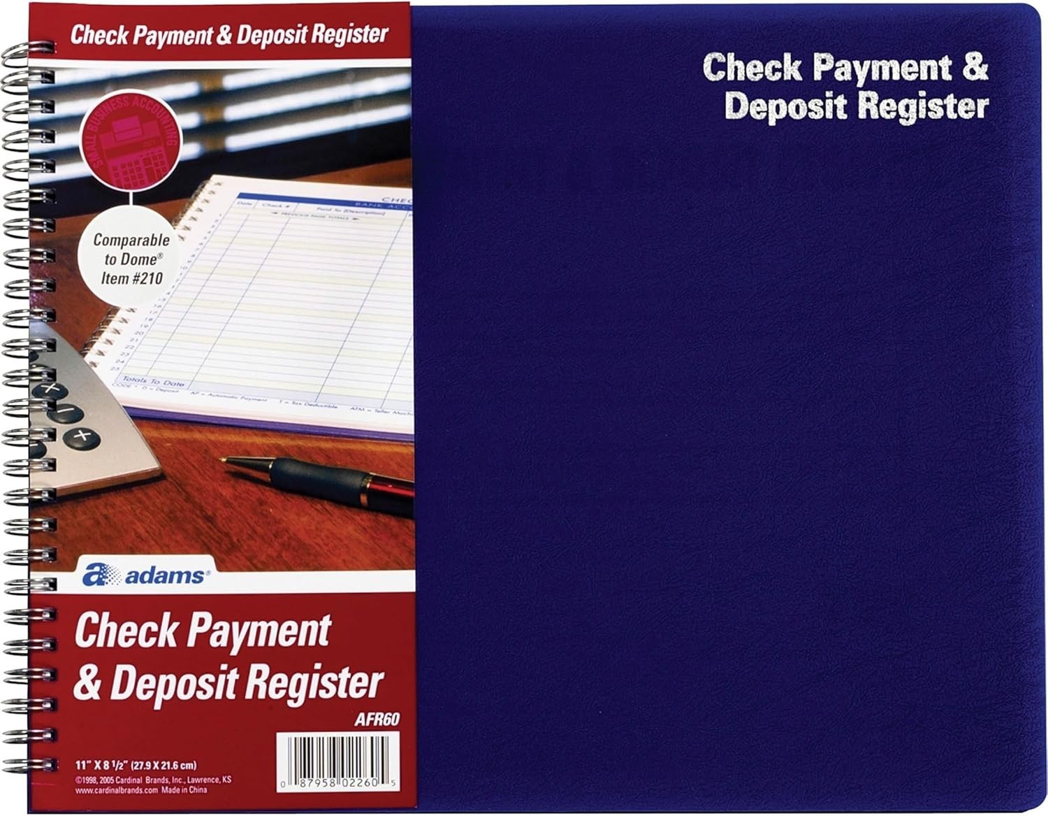 Durable 8-1/2″ x 11″ Check Deposit Register: 44 Pages for Financial Clarity