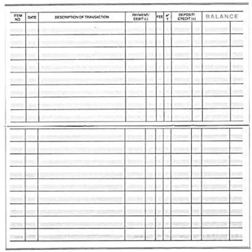 Durable Checkbook Register with 444 Lines and 2025 Mini Calendars – Pocket Size