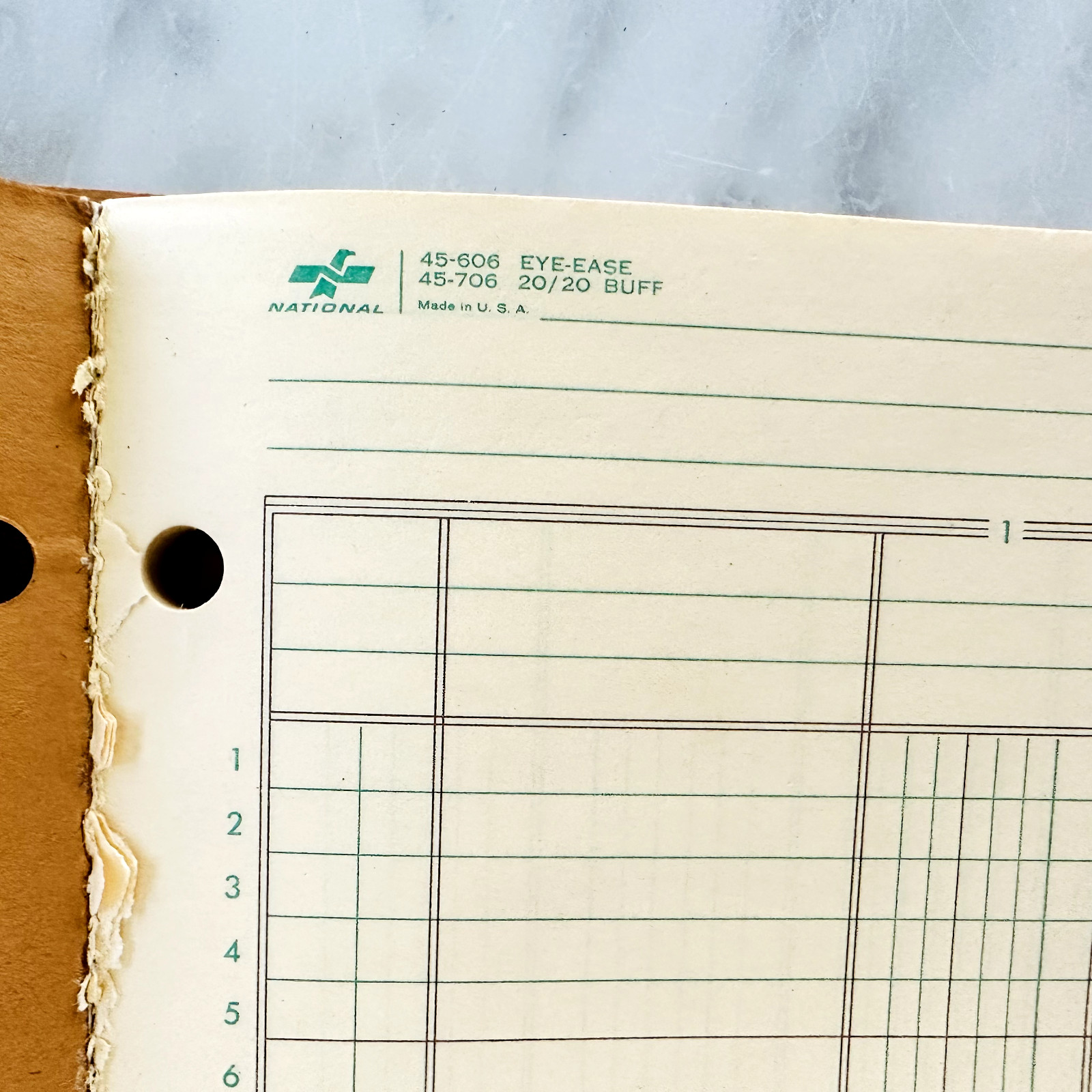 3 Vintage National Brand Analysis 6 Column Pads 50 Sheets *1 w/45 Sheets #45-706
