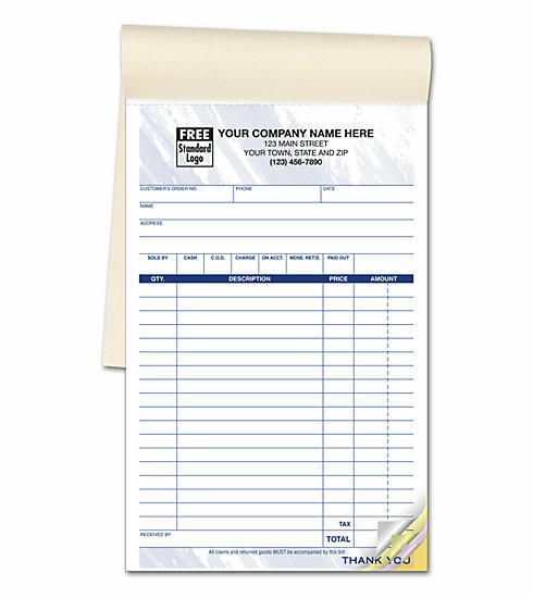500 Multi-Purpose Sales Forms / 5.5″ x 8.5″ / Nebs/Deluxe 55T-2