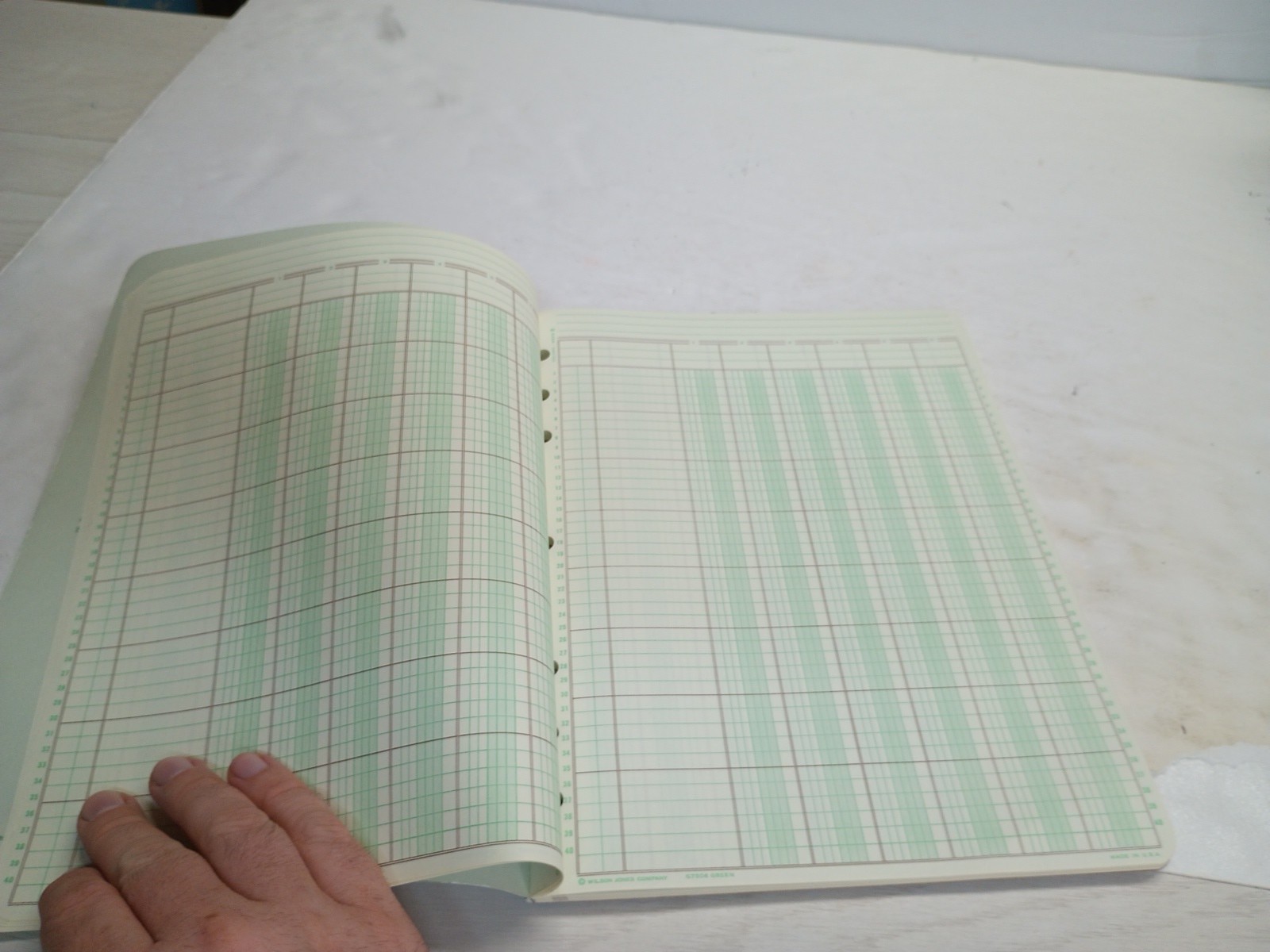 (1)NewVtg Wilson Jones 6 Column Write Columnar Pad Green 11 x 8-1/2” G7506 1968